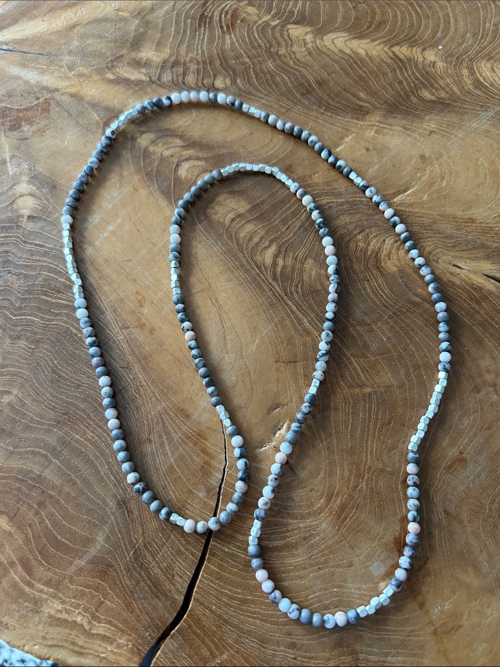 J. Jill Gray & Cream Beaded Long Necklace